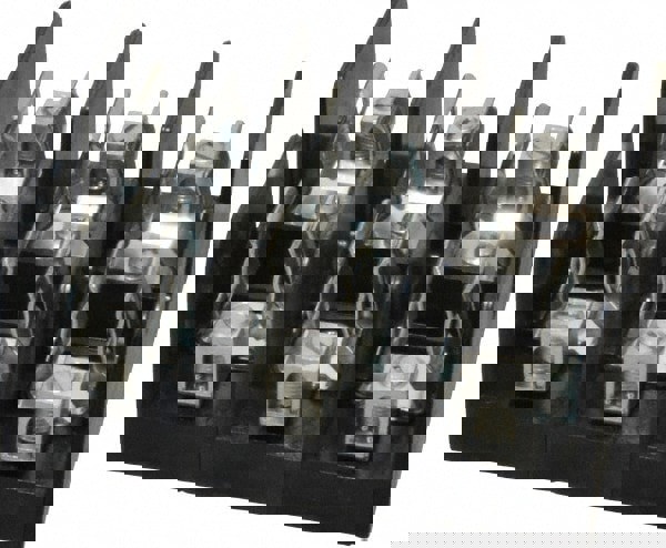 3 Pole, 14 to 2 AWG, 600 VAC/VDC, 60 Amp, Screw Mount Fuse Block